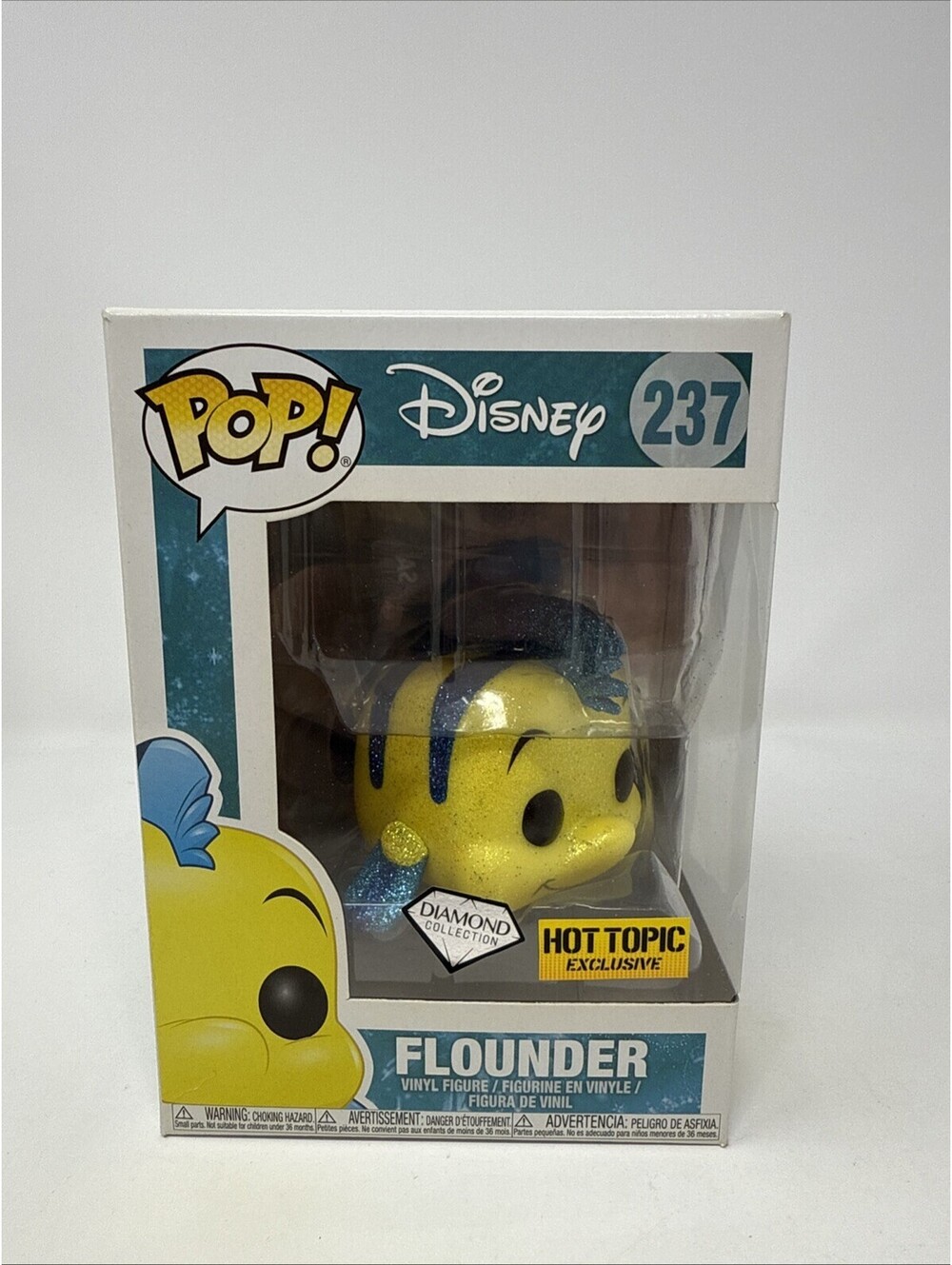 Funko Pop! Ariel - Flounder Diamond Edition #237 (Hot Topic) W/ Protector